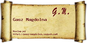 Gasz Magdolna névjegykártya